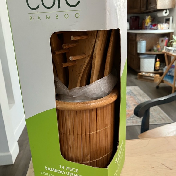 NIB Core 100% Organically Grown Bamboo Utensil Set
